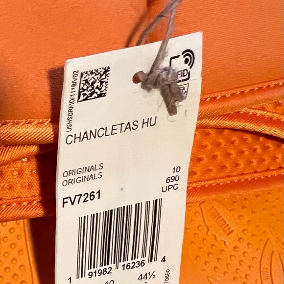 Adidas Pharrell Williams Hu Chanvketas Orange SZ 10 NWT style code FV261 - Picture 3 of 3